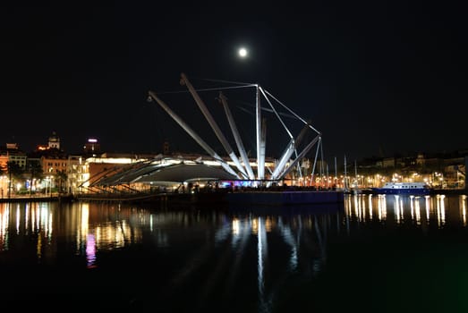 Old Port of Genoa at night
