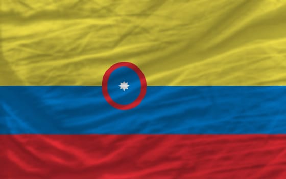 complete national flag of columbia covers whole frame, waved, crunched and very natural looking. It is perfect for background