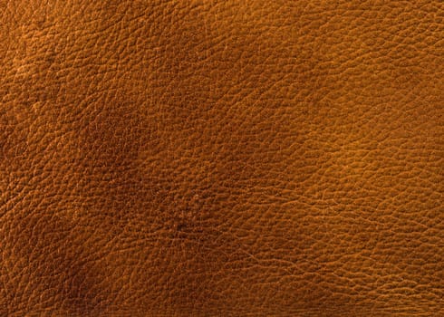 Natural qualitative brown leather texture. Close up.