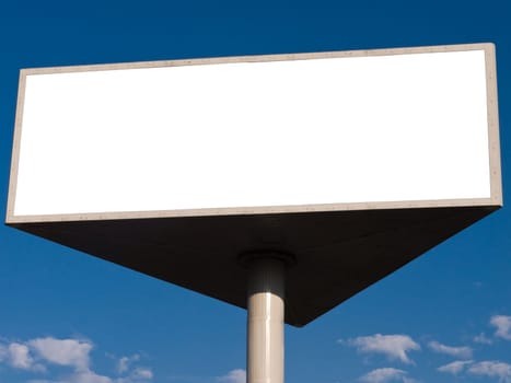 Outdoor advertising billboard with blank space for text