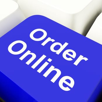 Order Online Computer Key In Blue For Buying On The Internet