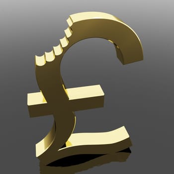 Pound With Bite Showing Devaluation Crisis And Recessions