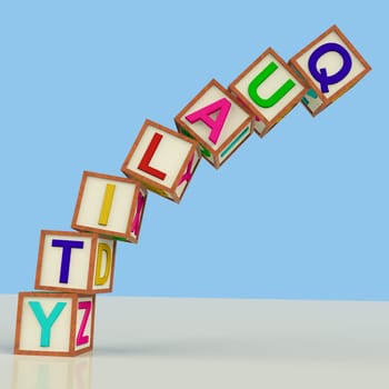 Quality Blocks Showing Excellence Perfection And Improvements