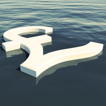 Pound Floating Showing Money Wealth Or Earning