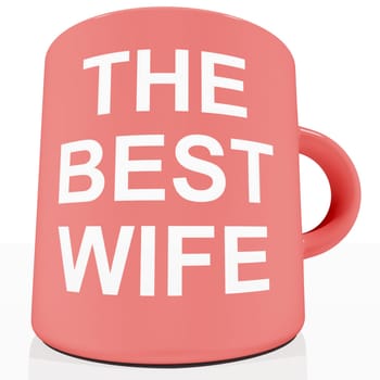 The Best Wife Mug Showing Loving Partener