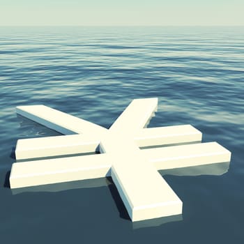 Yen Floating Showing Money Wealth Or Earning