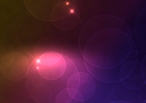 Abstract Background - Multicolor Blurred Lights on Dark Background