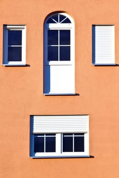 modern house facade with window
