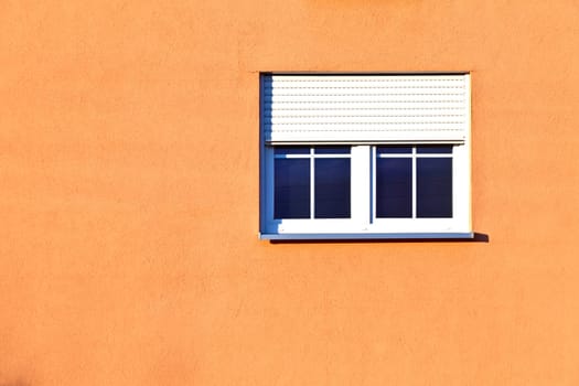 modern house facade with window