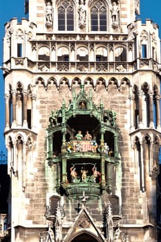Glockenspiel on the Munich city hall