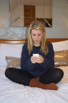 Girl Using Her Smart Phone