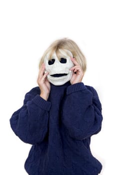 Woman with mask