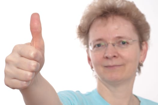 Thumbs up to motivate others