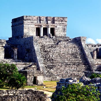 Famous archaeological ruins of Tulum in Mexico