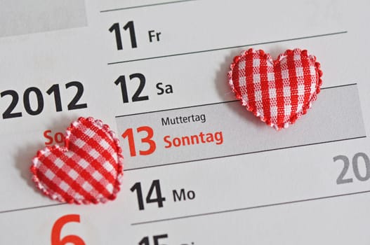 Mother's Day in the calendar