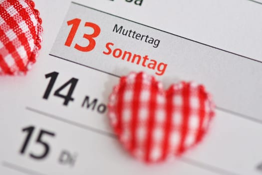 Mother's Day in the calendar