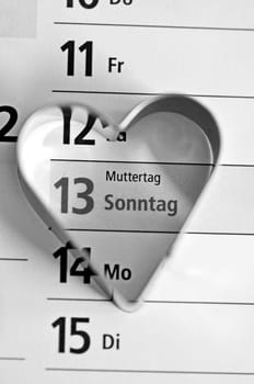 Mother's Day in the calendar