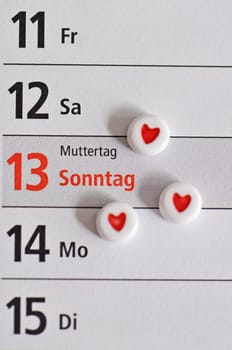 Mother's Day in the calendar