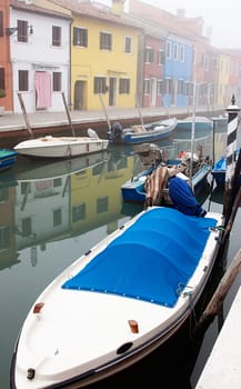 Burano island, colored houses