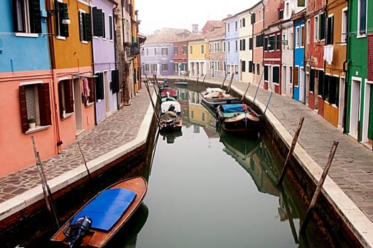 Burano island, colored houses