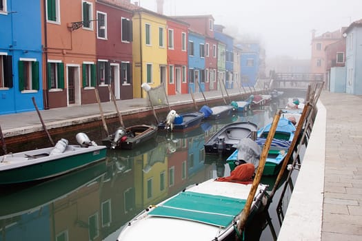 Burano island, colored houses