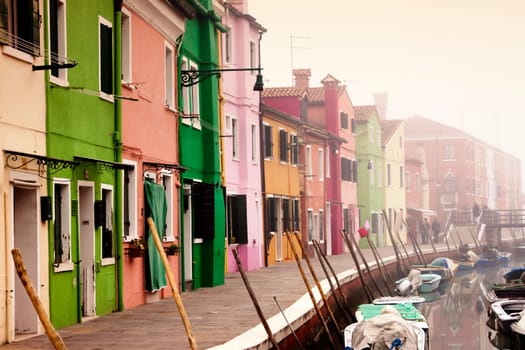 Burano island, colored houses