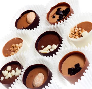 Delicious chocolate pralines