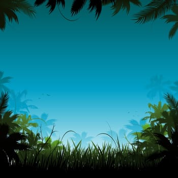 Jungle background illustration