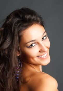 Close up young woman portrait