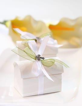 Small present for guests by first holy communion