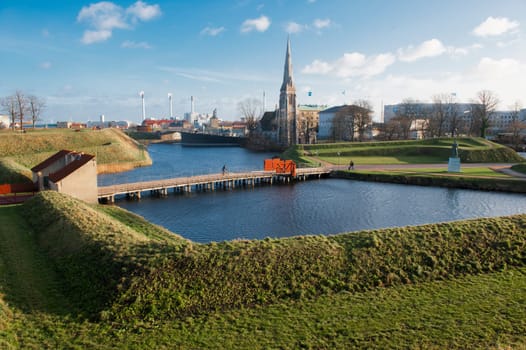 View from  Kastellet fortress in Copenhagen