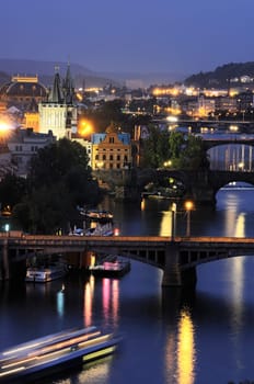 Prague at night. Czech Republic