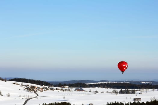 A hot air balloon ride over the Oberallgäu