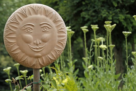 Decorative sun in a garden