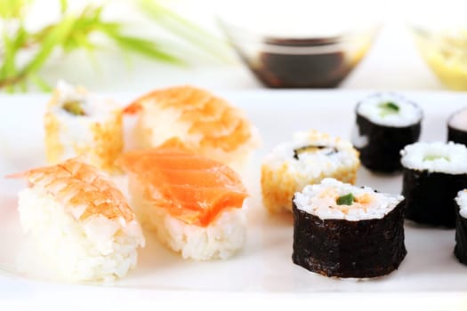 Japanese sushi food shot setting