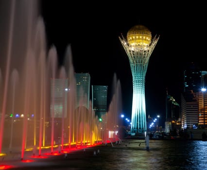 Fountain show in the Astana, Kazakhstan