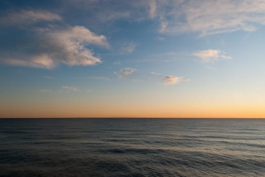sea and sky at sunset