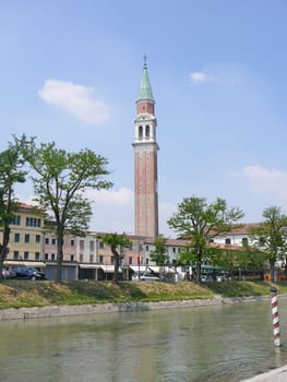 Ancient waterways and villas in Padua (Padova) in Veneto, Northern Italy