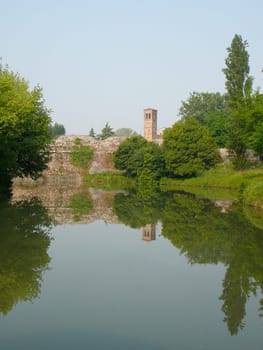 Ancient waterways and villas in Padua (Padova) in Veneto, Northern Italy