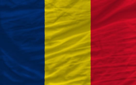 complete national flag of  chad covers whole frame, waved, crunched and very natural looking. It is perfect for background