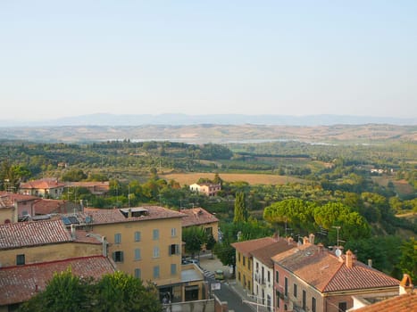 View of Chiusi in Tuscany, Italy