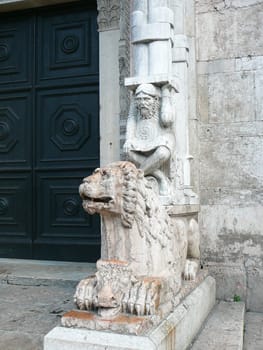 Romanesque Cathedral (Duomo) of Ferrara in Emilia Romagna, Italy
