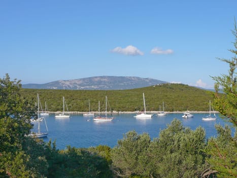 Unije island in Croatia part of the Cres Losinj archipelago in the Adriatic Sea