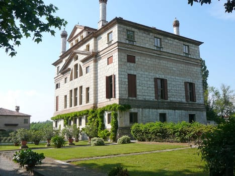 Ancient villa Foscari La Malcontenta garden in Padua (Padova) in Veneto, Northern Italy