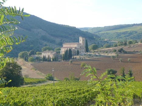 St Antimo Abbey (Abbazia di Sant Antimo), Tuscany, Italy