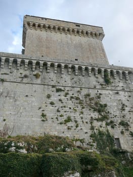 View of the Sarteano Castle on Tuscany hills, Italy