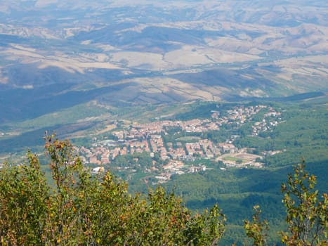 View of Monte Amiata hills and forests, Tuscany, Italy