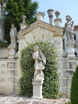 Ancient villa Pisani garden in Padua (Padova) in Veneto, Northern Italy