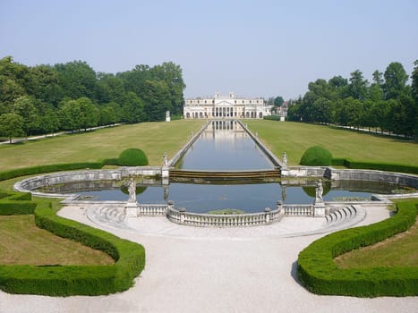 Ancient villa Pisani garden in Padua (Padova) in Veneto, Northern Italy