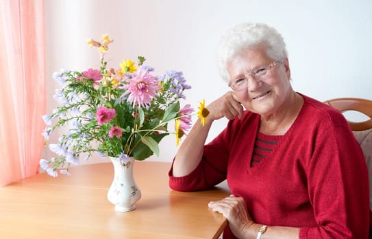 Happy senior woman